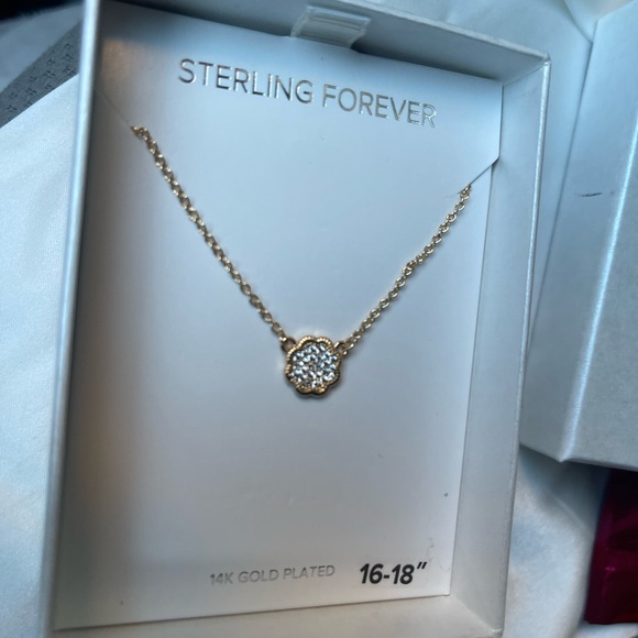 Sterling forever 14K Gold Plated necklace. New - Picture 4 of 5